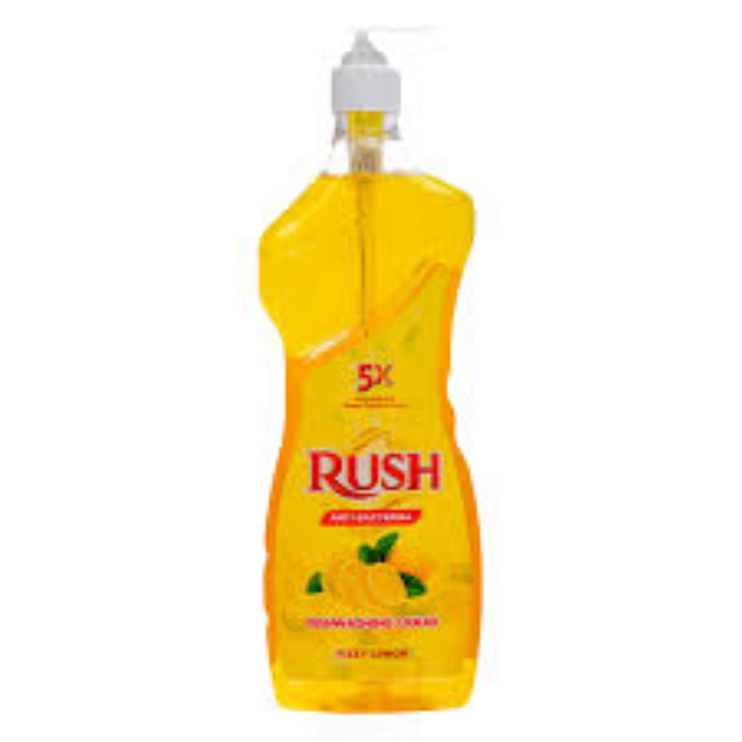 RUSH DISH WASHING LIQUID 750ML FIZZY LEMON